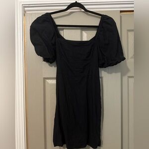 Abercrombie&Fitch Black Puff Sleeve Dress